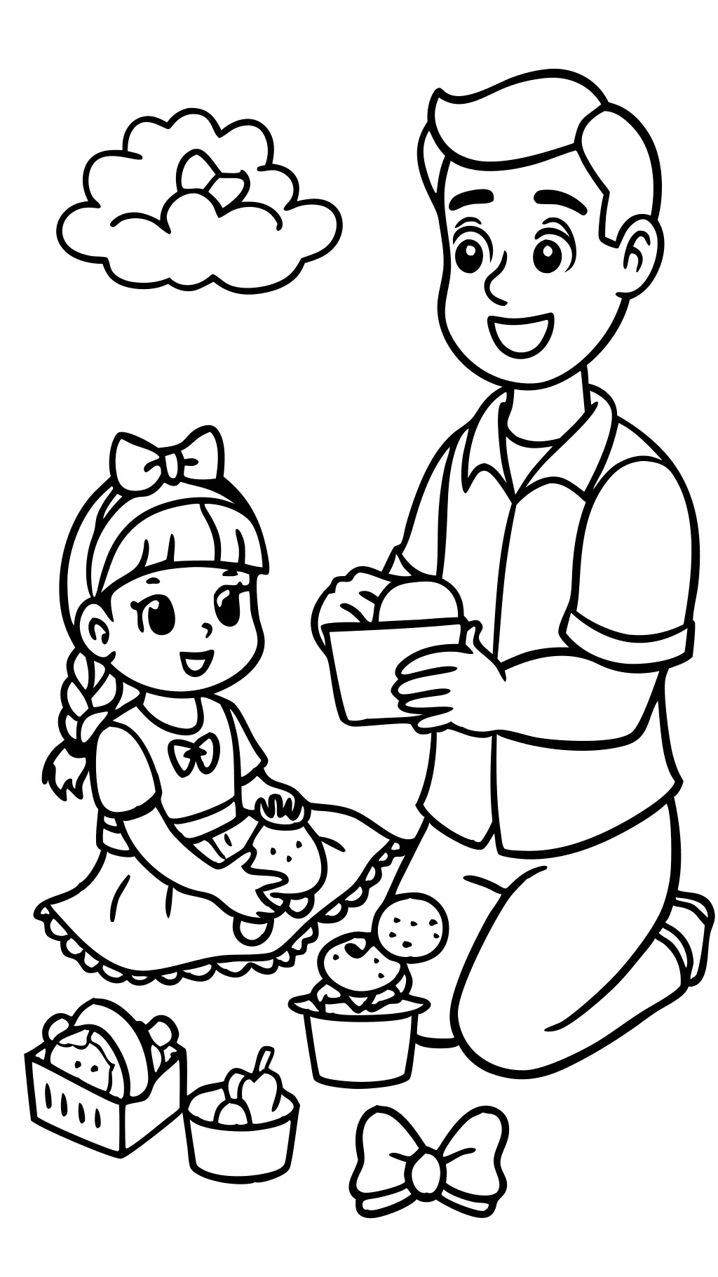 daddy daughter coloring pages